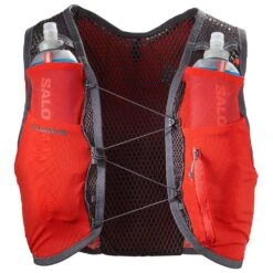 Gilet Trail Salomon Active Skin 4 With Flask Fiery Red Ebony