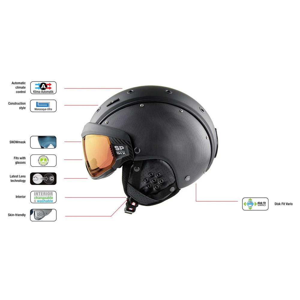 Casque Visière Casco SP-6 Visor Black Blue 3 Casque Visière Casco SP-6 Visor Black Blue – Image 3