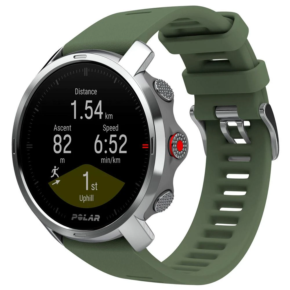 Montres GPS Polar Grit X Kaki Silver 1 Montres GPS Polar Grit X Kaki Silver