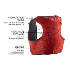 Gilet Trail Salomon Active Skin 4 With Flask Fiery Red Ebony -Esprit Libre Outdoor 6d0ba340b8fe40af9c8d41674dd2186177db9074 E23SALOACC3376385 902