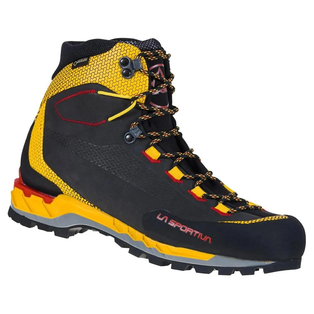 Chaussures D'alpinisme La Sportiva Trango Tech Leather Gtx Black Yellow 1 Chaussures D'alpinisme La Sportiva Trango Tech Leather Gtx Black Yellow