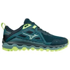 Chaussures De Trail Mizuno Wave Mujin 8 Tapestry Misty Blue Neo Lime